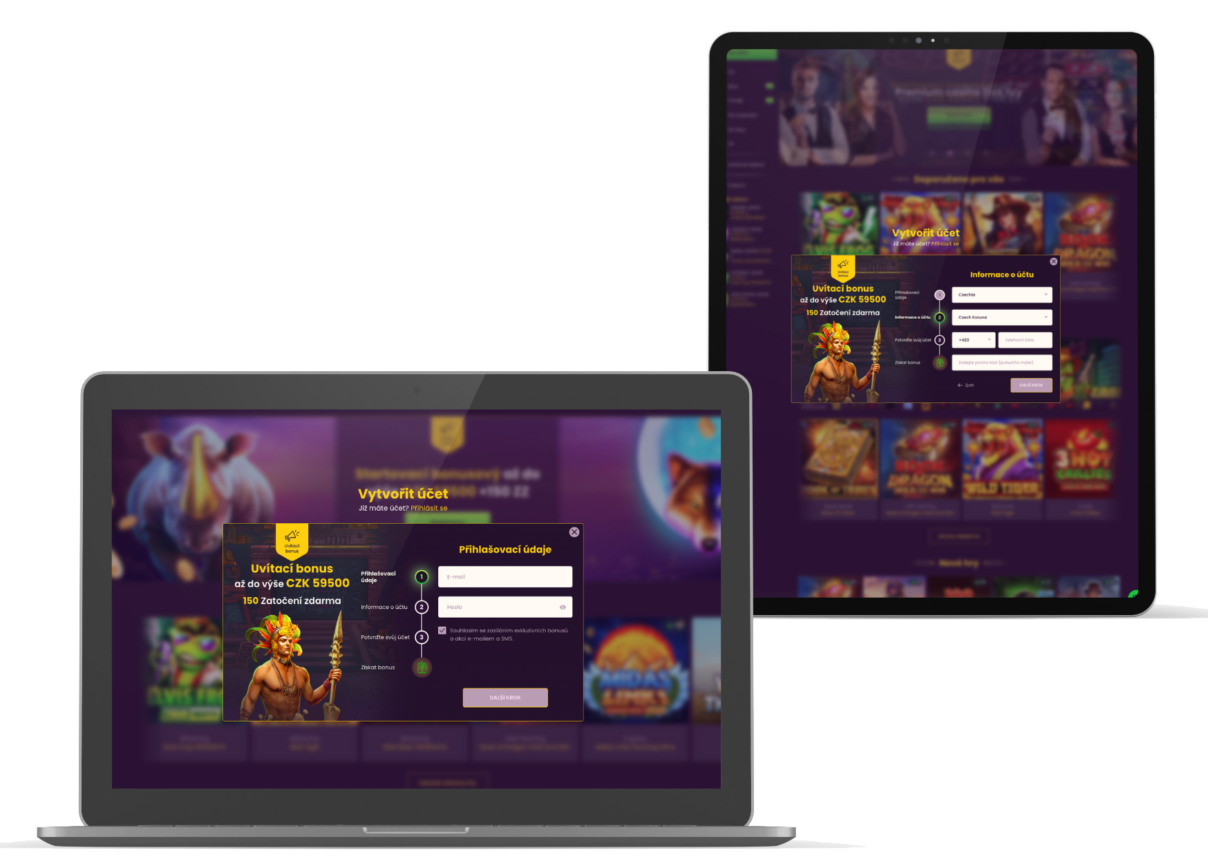Registrace v Bizzo Casino